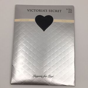 Vintage Victoria’s Secret Matte Opaque Pantyhose Tights Jet Black Sz Small